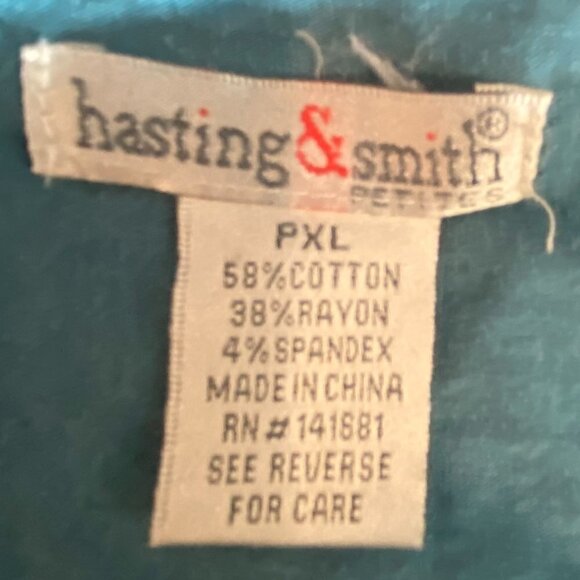Hasting & Smith Teal and White Button Top - Size PXL - Picture 6 of 7